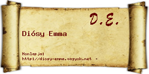 Diósy Emma névjegykártya