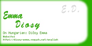 emma diosy business card